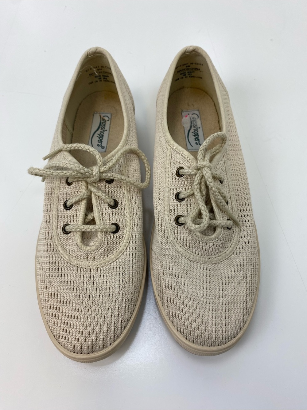 Grasshoppers Corded Lace-Up Sneakers - Cream